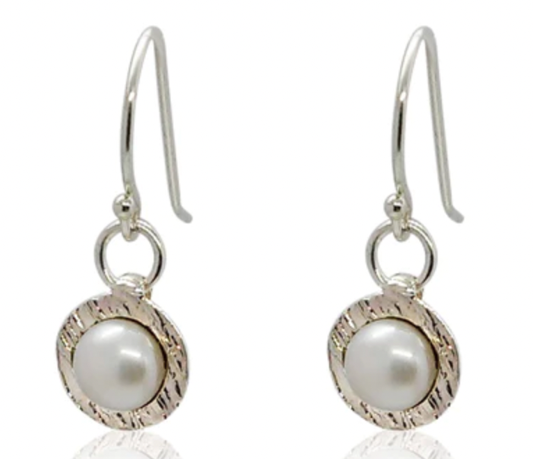 EARRINGS SILVER WITH PEARLS