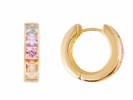 PASTEL OMBRE MIDI HOOPS - GOLD