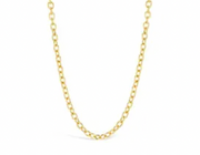 9CT GOLD HAMMERED CABLE CHAIN ANKLET