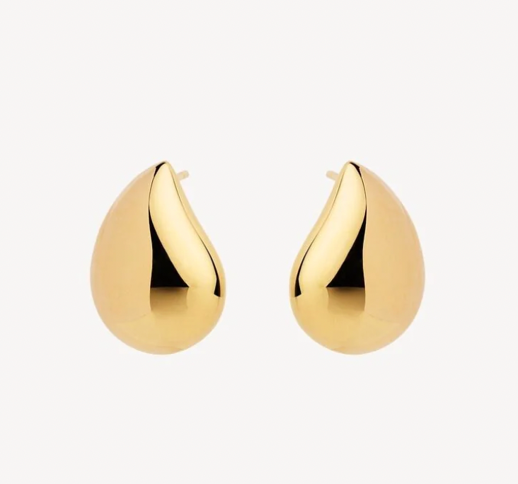 SUNSHOWER SMALL STUD EARRINGS (YELLOW GOLD PLATED)
