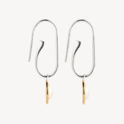 TUTU TWO TONE EARRINGS (STERLING SILVER AND YELLOW GOLD PLATED)
