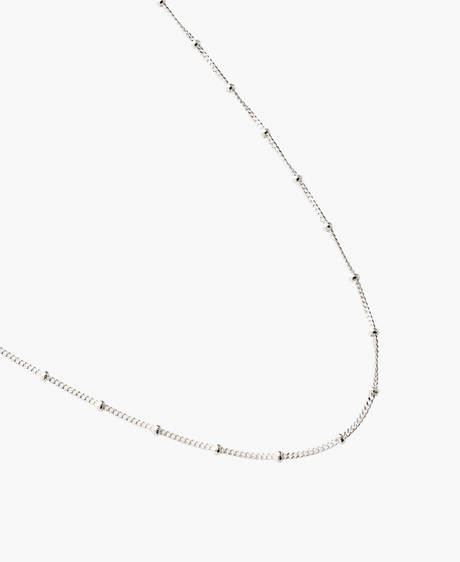 BESPOKE BALL CHAIN NECKLACE - SILVER (22-25")