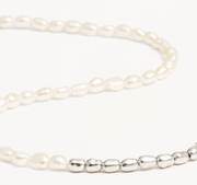 BY YOUR SIDE PEARL CHOKER - SILVER