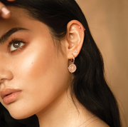 SMALL HOOP EARRINGS INTO THE LIGHT - ROSE GOLD