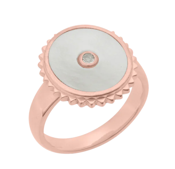 HALCYON SHIELD RING - ROSE GOLD