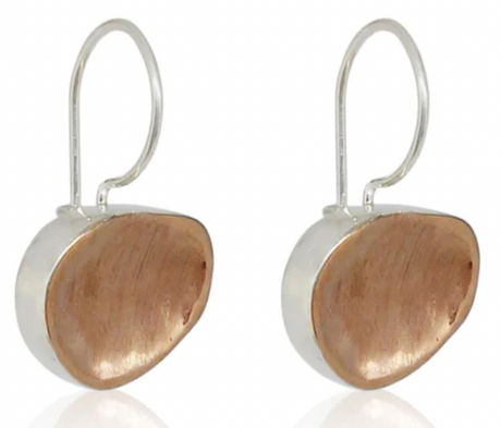 EARRINGS BRUSHED 9CT YELLOW GOLD OVAL SHAPED