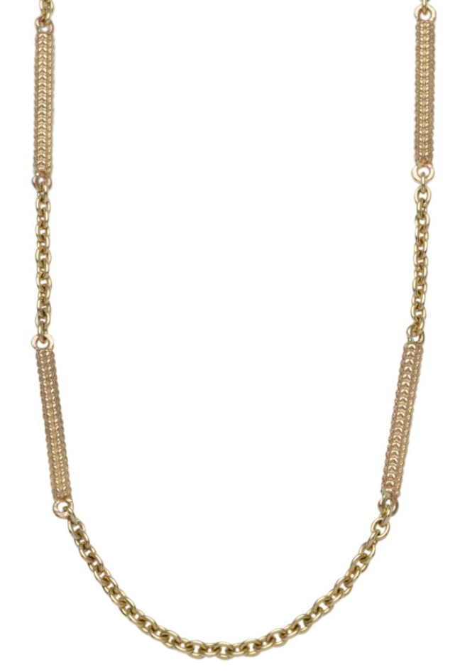 Herringbone Chain Necklace in 9ct Gold - Karine and Co