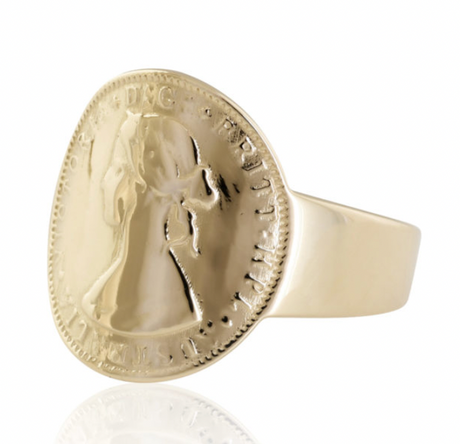 MINI CURVED COIN RING VON TRESKOW LUXE