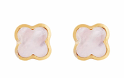 MOTHER OF PEARL STUDS - GOLD