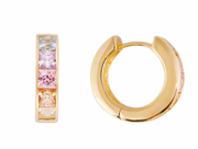 PASTEL OMBRE MIDI HOOPS - GOLD