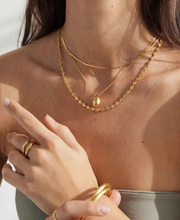 REFLECTION CHAIN NECKLACE - 18K GOLD PLATED