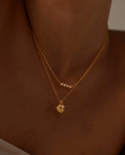 SOLSTICE PEARL NECKLACE - YELLOW GOLD PLATED