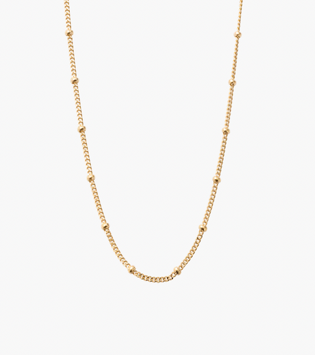 BESPOKE BALL CHAIN NECKLACE - 18K GOLD PLATED (14-16")