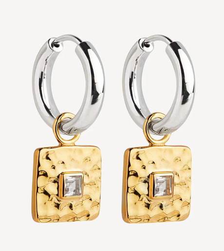 TRIBUTE EARRINGS (STERLING SILVER AND YELLOW GOLD PLATED)