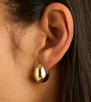 MODE HUGGIE EARRINGS (YELLOW GOLD PLATED)