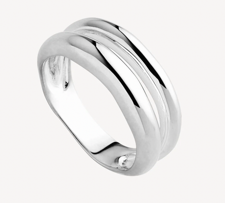 DUNE DOUBLE-BAND RING (STERLING SILVER)