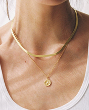 TINY BY THE SEA COIN - YELLOW GOLD PLATED