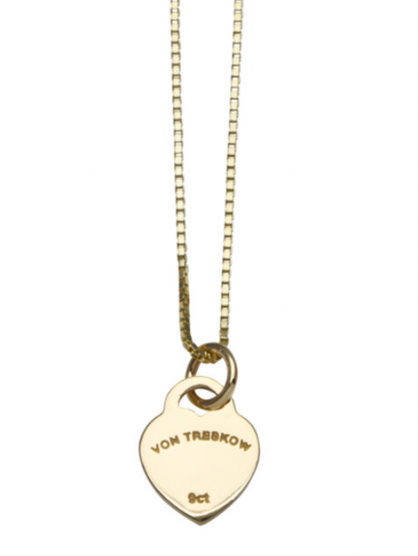 BOX CHAIN VT LUXE HEART NECKLACE - 9CT YELLOW GOLD