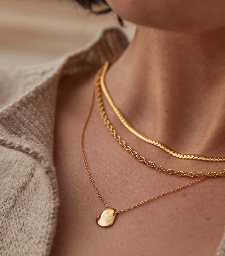 FOLD CHAIN NECKLACE - GOLD