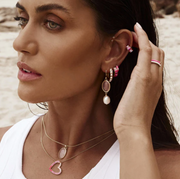 PINK OMBRE MIDI HOOPS