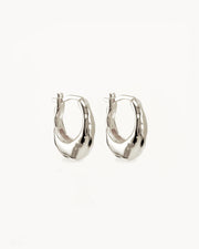 RADIANT ENERGY SMALL HOOPS STERLING SILVER