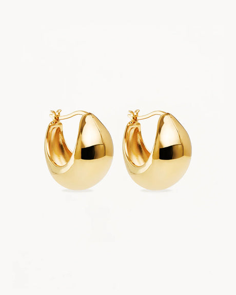 GOLD VERMEIL SUNKISSED LARGE HOOPS