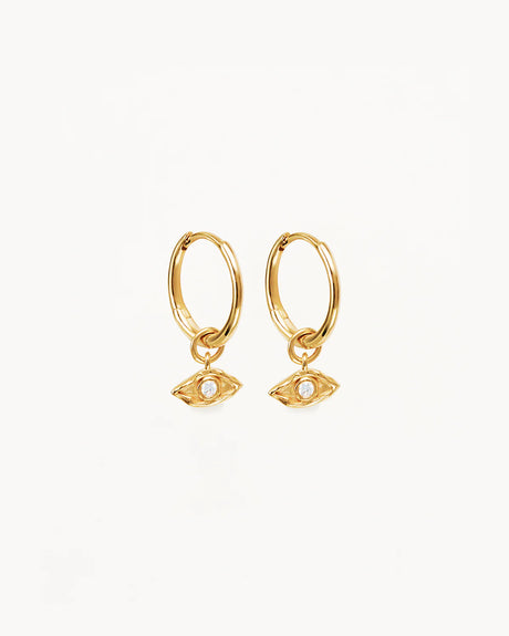18K GOLD VERMEIL  I AM PROTECTED HOOPS