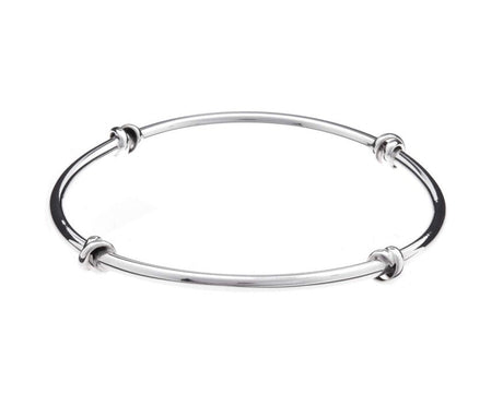 BANGLE SILVER WITH KNOTS