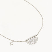 LIVE AND LIGHT LOTUS NECKLACE - SILVER
