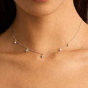 LIVE IN PEACE PEARL CHOKER - STERLING SILVER