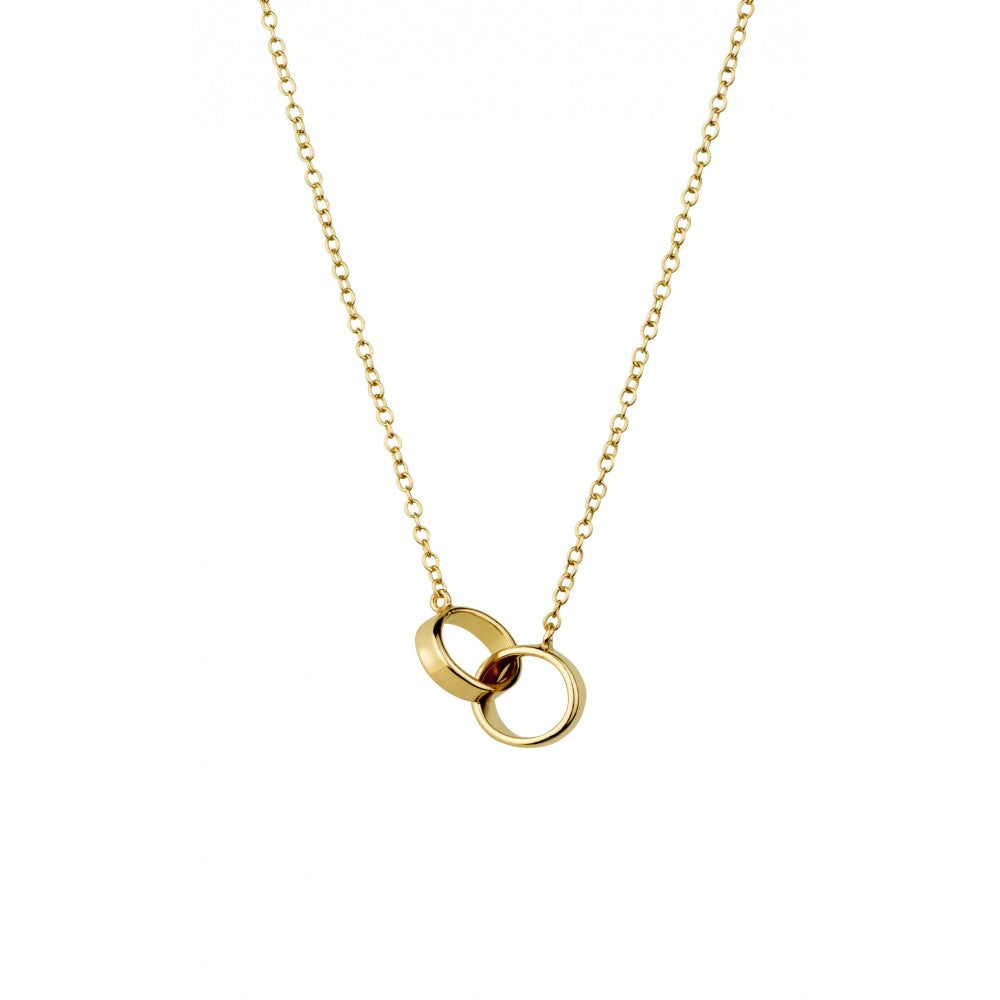 ENTWINING CIRCLE NECKLACE - YELLOW GOLD