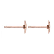 DOUBLE BEAT ROSE GOLD STUD EARRING