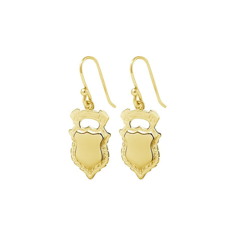 SHEILD EARRINGS GOLD PLATED