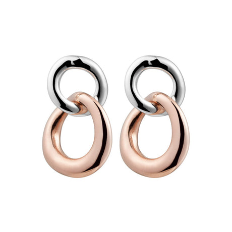 TRANQUILA STUD EARRINGS (STERLING SILVER AND ROSE GOLD PLATED)