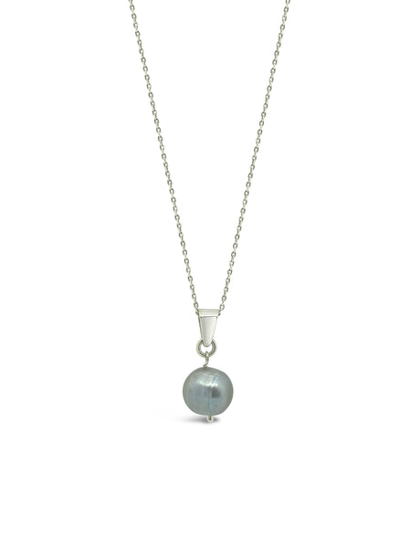 FEATURED PEARL NECKLACE, BLUE/GREY