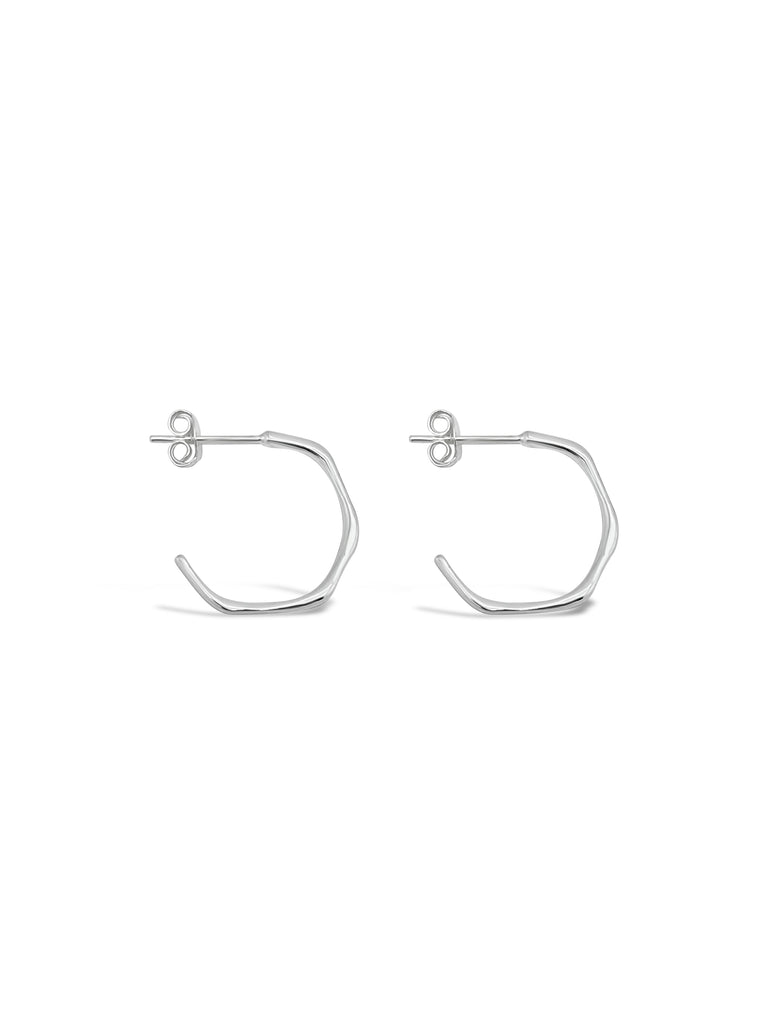 FACETED MINI HOOPS