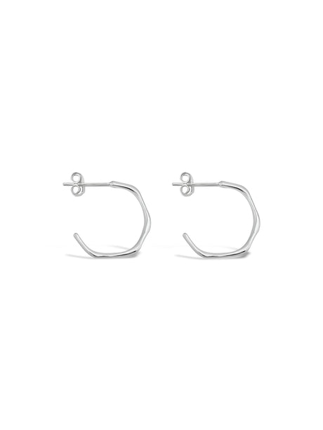 FACETED MINI HOOPS