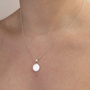 FINE BALL CHAIN NECKLACE WITH MINI COIN