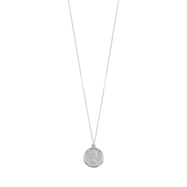 FINE CURB NECKLACE WITH THREEPENCE