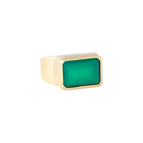 GREEN AGATE COCKTAIL RING
