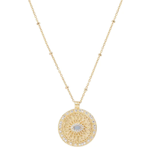 GOLD BLESSED EYE NECKLACE