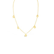 MULTI DISK NECKLACE, GOLD