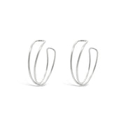 SILVER INTERTWINED HOOPS