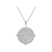PENDANT DISC NECKLACE IN SILVER