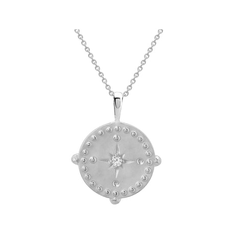 PENDANT DISC NECKLACE IN SILVER