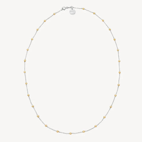 ALGONQUIN NECKLACE 45CM (STERLING SILVER AND YELLOW GOLD PLATED)