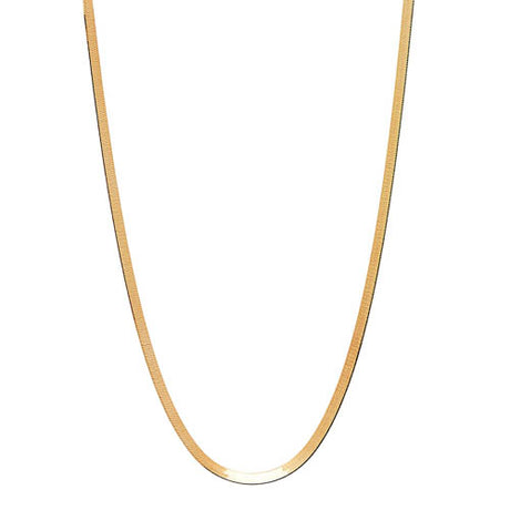 HERRINGBONE NECKLACE (YELLOW GOLD PLATED)
