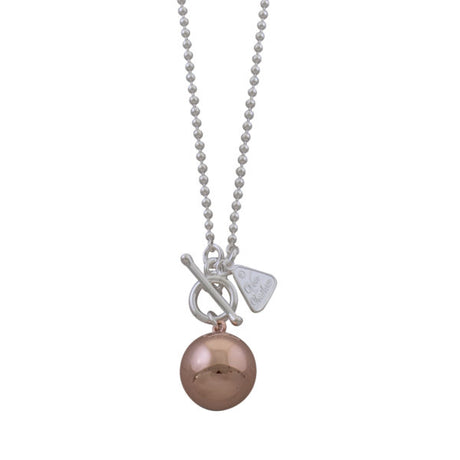 NECKLACE ROSE GOLD CHIME BALL