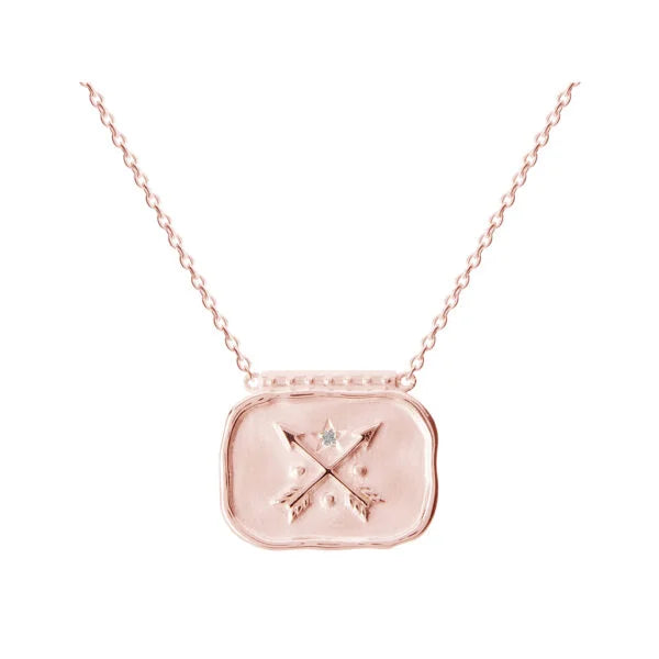 HEIRLOOM PENDANT NECKLACE IN ROSE GOLD PLATE