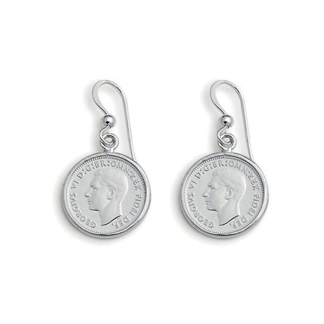 SIXPENCE COIN EARRINGS VON TRESKOW